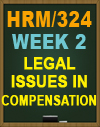 HRM/324 Week 2 Legal Issues in Compensation
